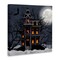 Stupell Industries Creepy Haunted Halloween House Canvas Wall Art